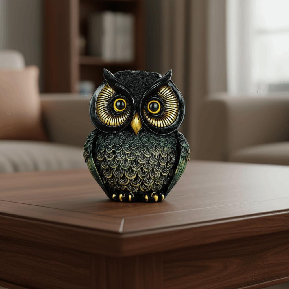 Vintage Owl Ornament Resin Owl Sculpture Crafts Entrance Decoration  Office