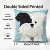 Art Optimization Dog Cushion Cover Pattern Printed Pillowcase for Living Room Sofa Cushion Cover & Bedroom Decor
