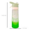 22 OZ 2 in 1 Misting Water Bottle Large Ccity Wide Mouth Leak Proof Green for Mountaineering Gym Cycling Sports Activities