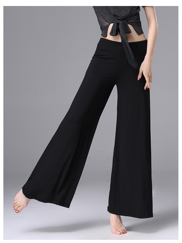 2025 Damskie Luźne Drapowane Modalne Szerokie Spodnie do Tańca i Jogi