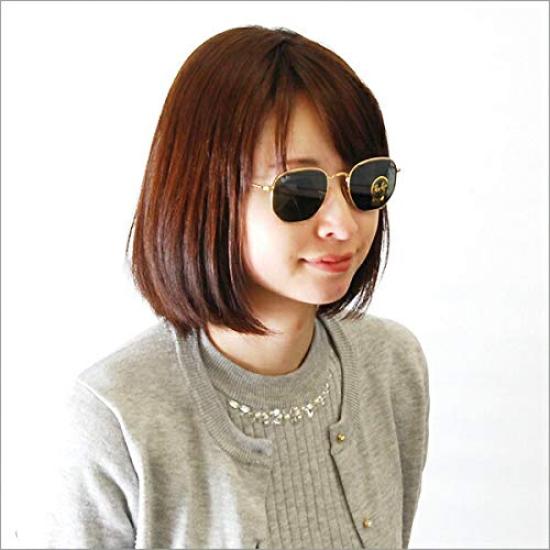 RB3548N 001 51 Authentic Flat Frame Lens Green Classic Ray-Ban Sunglasses, Ray-Ban Sunglasses, HEXAGONAL, Lens, Color Gold, Color G-15