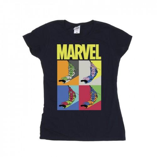 

Marvel Womens/Ladies Spider-Man Pop Art Cotton T-Shirt XXL білий