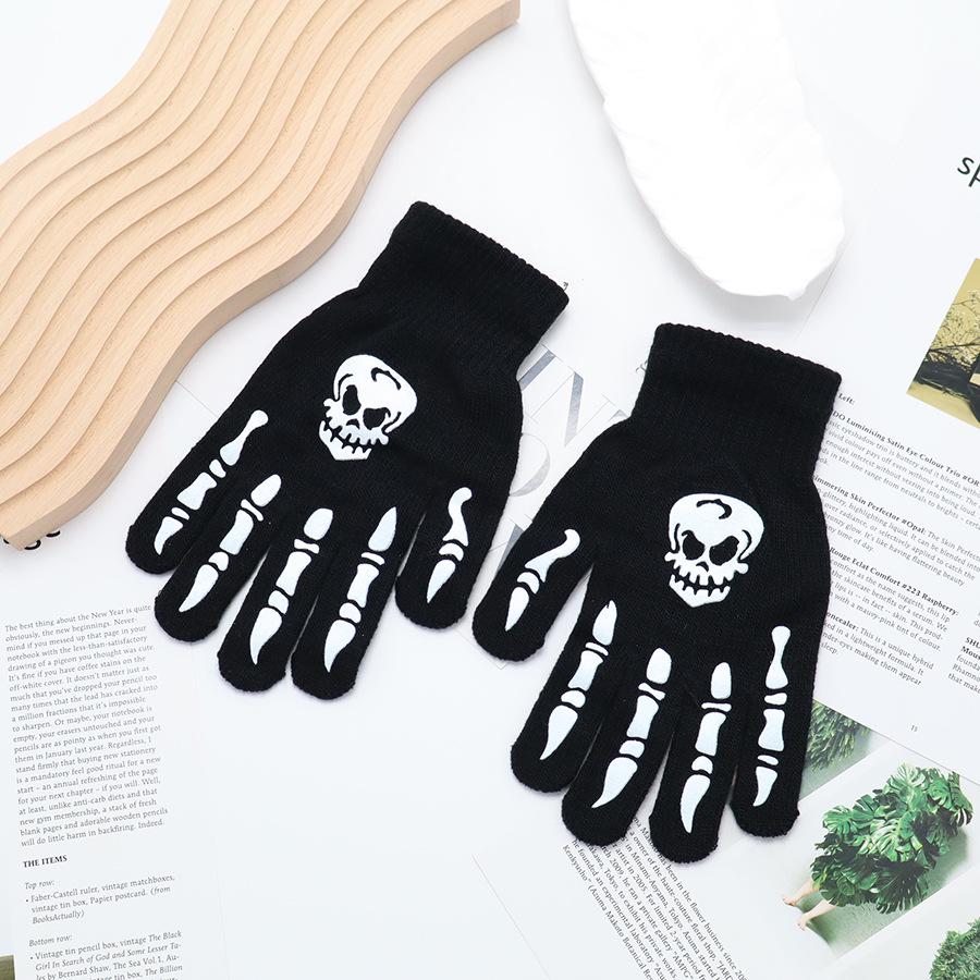 Unisex Pekskärms Halvfingerhandskar - Tunn Modell för Höst- och Vintersporter, Utomhusaktiviteter och Halloween
