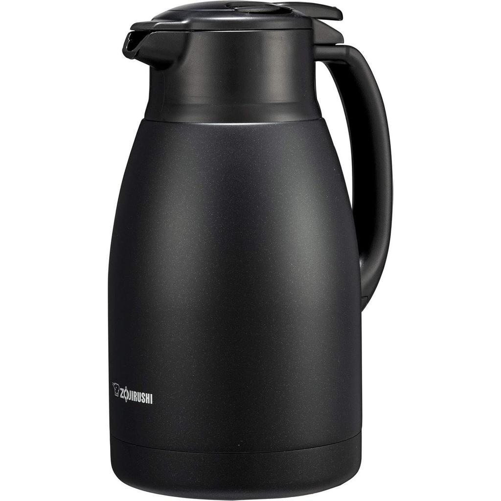 Zojirushi Stainless Pot 1.5L Tabletop Wide Mouth Approximately 6.5cm Vacuum Double Wall Thermal Bottle Insulation Cooling Matte Black SH-HC15-BM