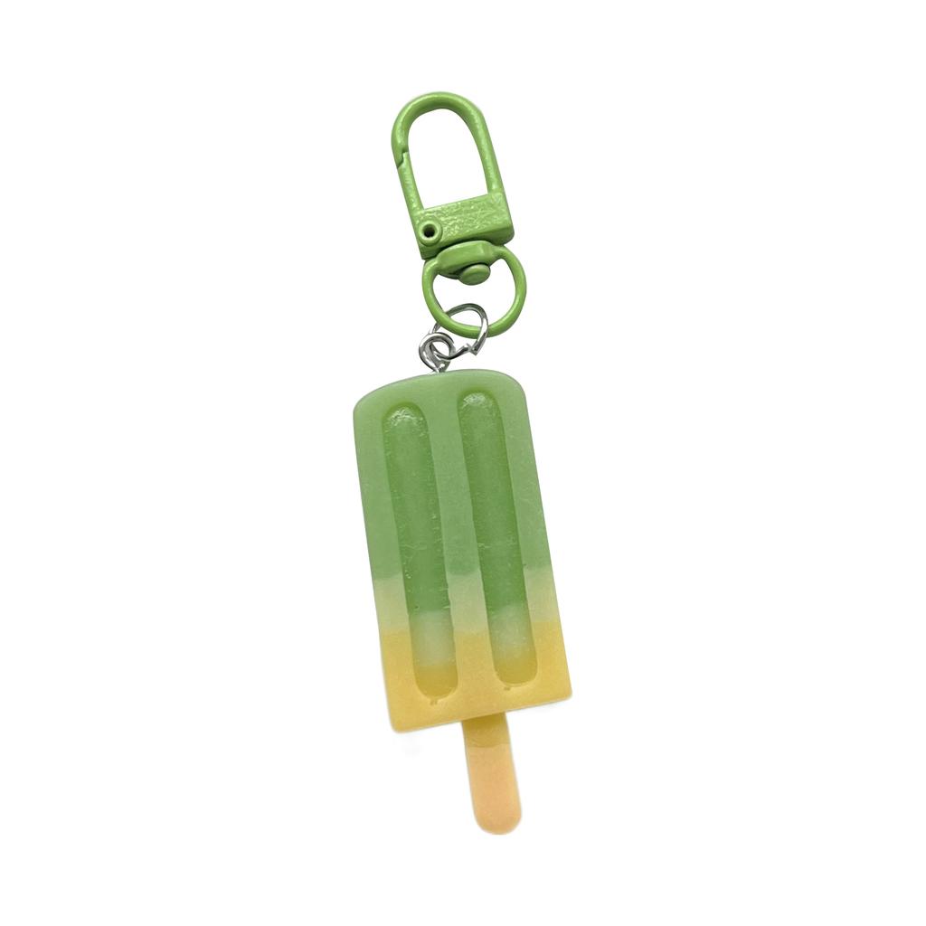 Elegant Popsicles Shaped Keychain Gradient Color Ice Lolly Keyring Pendant Fashion Bag Ornament for Women and Girls