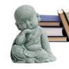 Cute Mini Bald Monk DIY Buddha Statue Durable Little Monk Ornament  Meditation Home