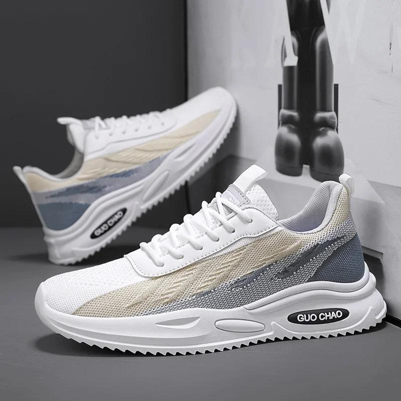 Fashion 2024 Summer Breathable Shoes for Men's Running Sneakers Sports Anti slip Soft Sole Fitness Training Shoes Casual Mesh Shoes