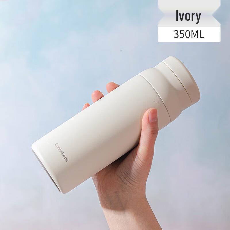 Lock & Lock LHC3258 Compact 350ml Insulated Mug with Straw and Pop-up Lid