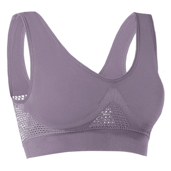 Plus Size  Women Yoga Sport Bra Breathable Fitness Running Active Vest Padded Crop Tops Underwear Gym Yoga Top Bras