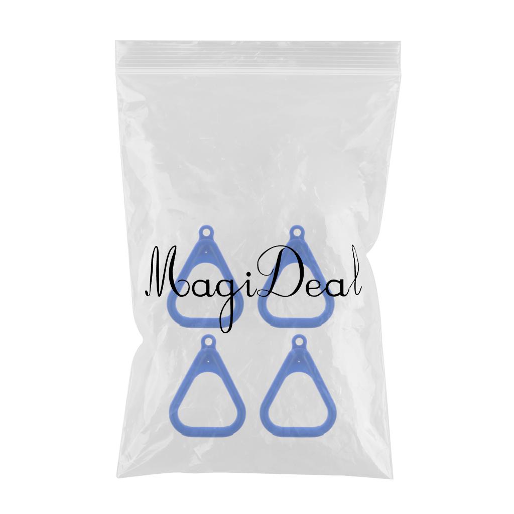 4Pcs/set Kids Outdoor Indoor Swing Ring Playground -Blue