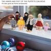 Handcrafted Wooden Family Puppets Jointed And Lifelike Ideal For Display Or Play