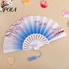 Folding Fan Glossy Texture Beautiful Various Styles Smooth Surface Fine Fans Workmanship Decoration Oxford Cloth Chinese Style Handheld Home