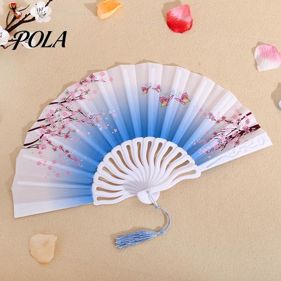 Folding Fan Glossy Texture Beautiful Various Styles Smooth Surface Fine Fans Workmanship Decoration Oxford Cloth Chinese Style Handheld Home