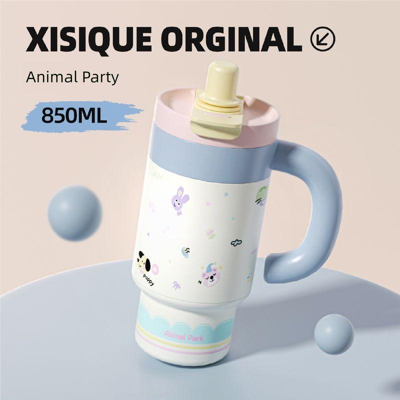 Large-Capacity Thermos Cup for Women, Good-Looking Ice Cup, Portable Car Coffee Cup, Cute Sports Water Bottle, Tea Cup