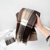 Autumn and winter plaid scarf women's imitation cashmere scarf simple scarf versatile winter warm shawl