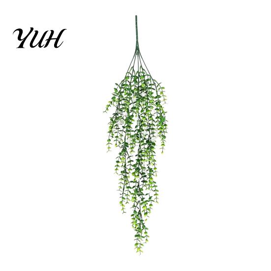 Realistic Plastic Vines 1/3/4Pcs Hanging Artificial Flower Decoration, UV Resistant Fake Fern & Floral Wedding Party Flowers Vine, Wall Faux