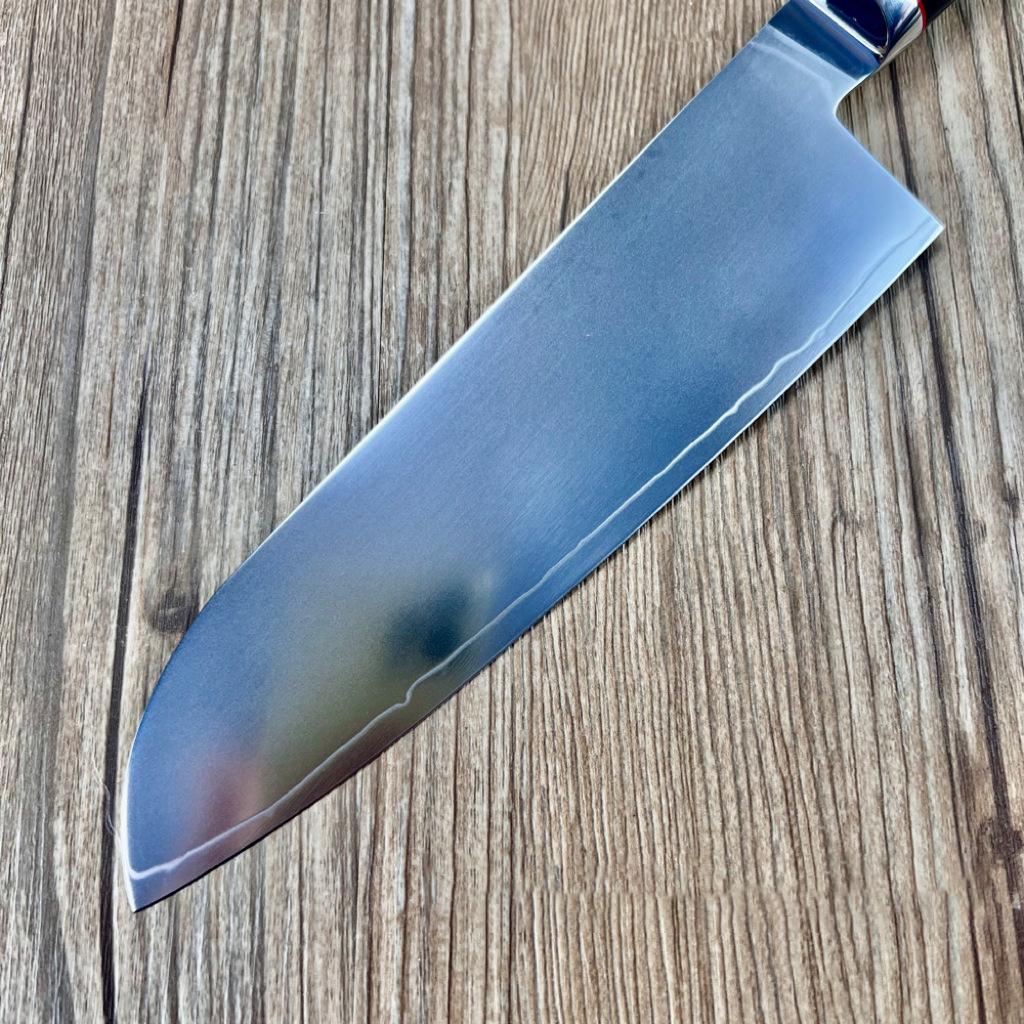 7 Inch Santoku Knife 3-layers Clad Steel 10Cr15CoMoV Blade G10 Handle Chef Slicing Vegetable Cleaver Meat Japanese Kitchen Knife