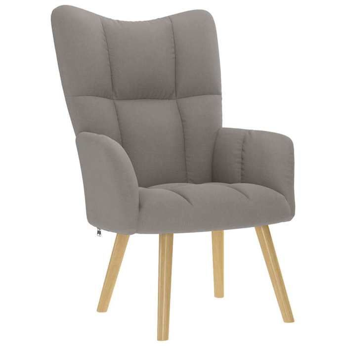 VidaXL Chaise de relaxation Taupe Tissu, chaise, fauteuil relax, fauteuil relax en tissu, chaise de salon, chaise en tissu, 4016773