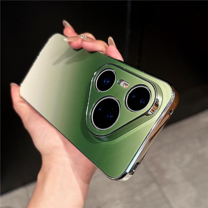 Applicable to Huawei second change Pura90Promax gradual change mobile phone case Pura80 protective case 70 all-inclusive fine hole Aurora