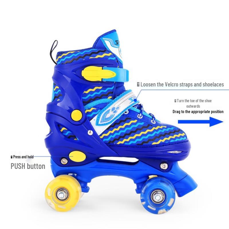 Oujian Flashing Quad Roller Skates