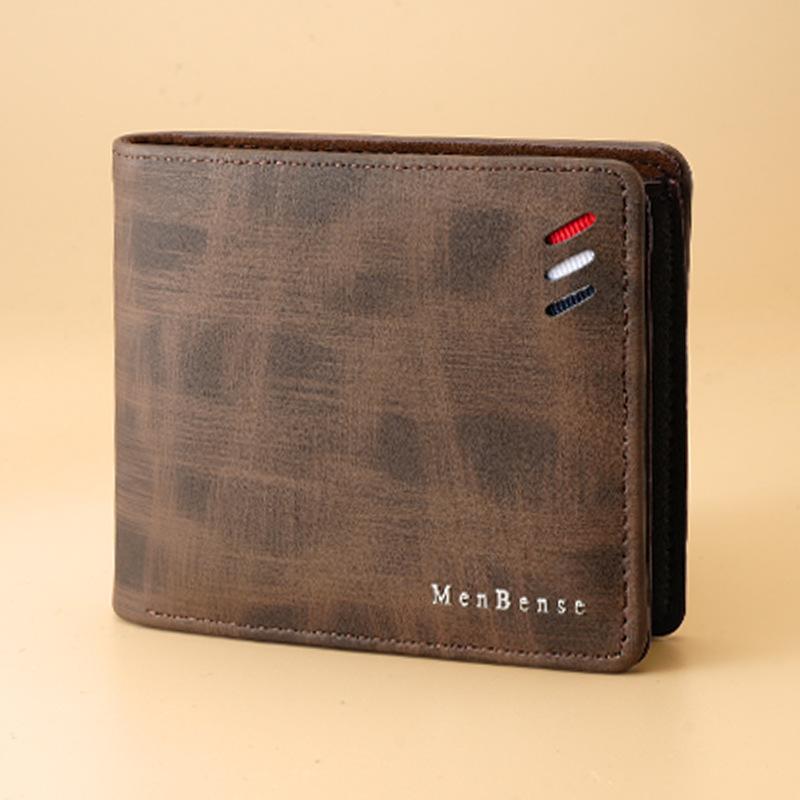 New Men'S Wallet Men'S Short Wallet Middle-Aged And Youth Wallet Large Capacity Durable Wallet
