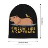 Capybara Animal Outdoor Hats Chillin Thin Hat Bonnet Hipster Skullies Beanies Caps Men Womens Earmuffs