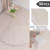 NINETAI Peel And Stick Floor Tile, 50pcs Vinyl Plank Wood Grain Look 11.81in*11.81in/48 Sq.Ft, Kitchen Mats For Floor