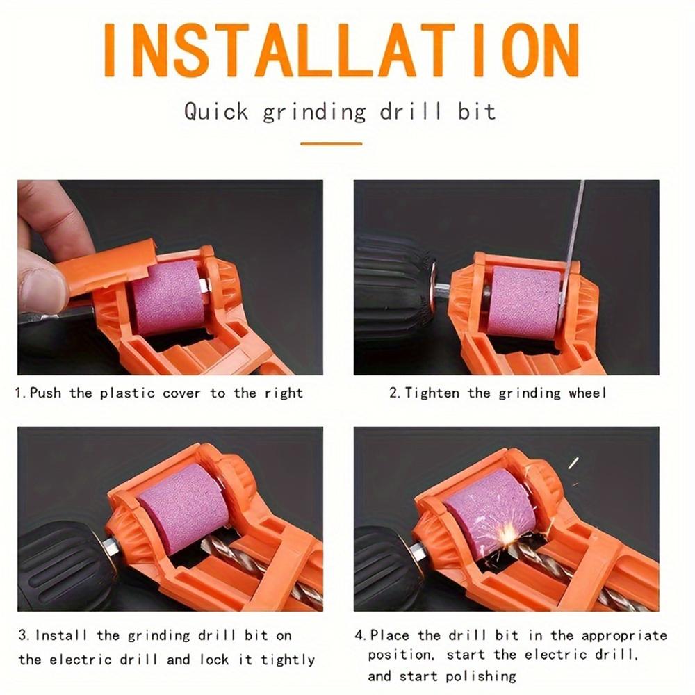 Tragbarer Bohrer Schleifer Bit Set Schärfer Schleifscheibe Elektrisches Messer Spiralbohrer Mini Winkelschleifmaschine Elektrowerkzeug