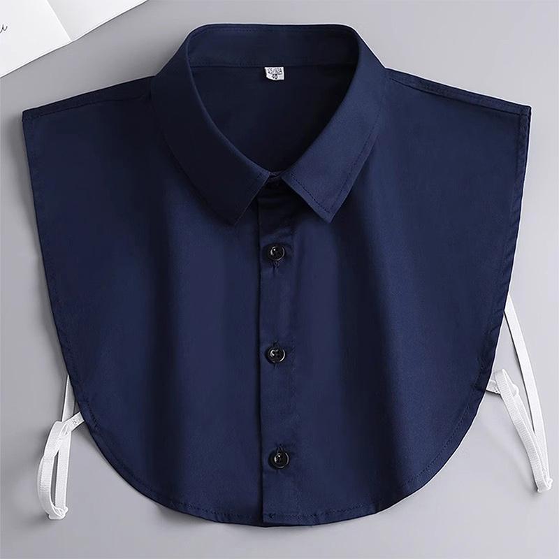 Men Business Shirt Fake Collar Solid Detachable Formal Dress Collar Spring Simple Turtleneck For Inner Clothing 40*35Cm