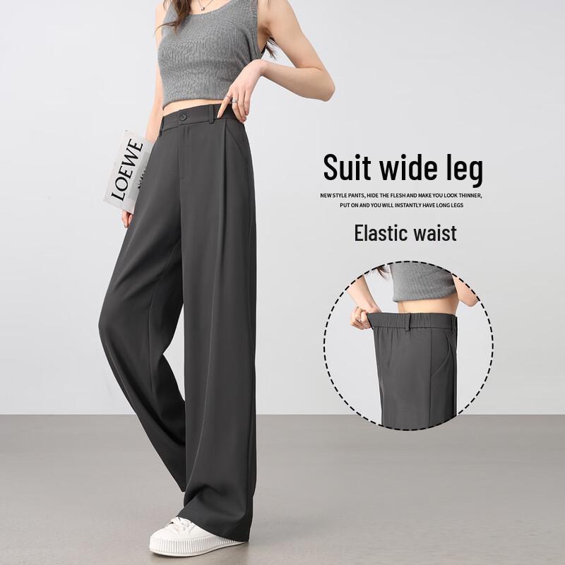Women's High-Waist Wide-Leg Suit Pants