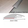 1 Stück 118,11 Zoll x 1,18 Zoll Bodenübergangsleiste Selbstklebend Flach Laminatboden Abdeckleiste Breite Übergangskante PVC