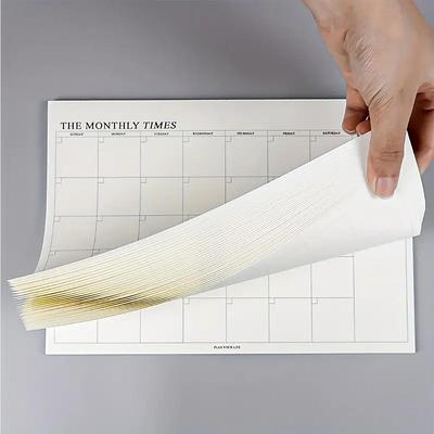 1pc Monthly Planner, Stationery And Gift Packaging Supplies, Simple Day Planner, Sticky Notes, Monthly & Weekly Plan