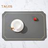 Rectangle Faux Leather Placemat Modern Waterproof Heat-Resistant Non-slip Heat Insulation Dishwasher Safe Dining Table Protection Decoration