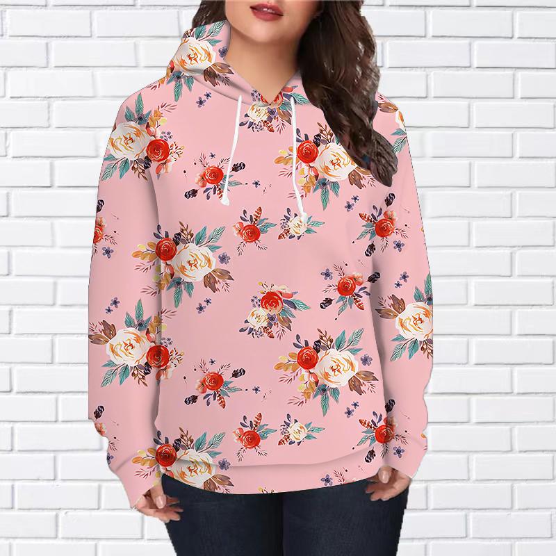 Осенняя новинка 3D-печатная цифровая толстовка с принтом в виде цветка пиона и кустарника — фото 3