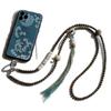 Natural Green Sandalwood Crossbody Phone Lanyard with Bodhi Pendant