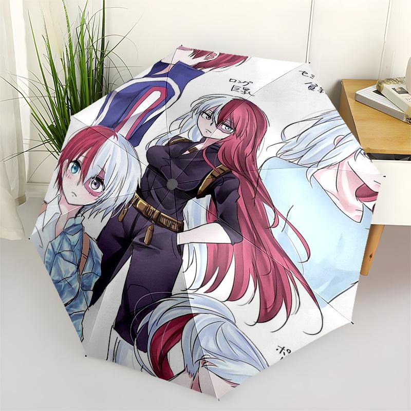 

1pc Outdoor Umbrella with Anime Character Design - Automatic Opening/Closing, Portable 3-Fold Design, 8-Rib Iron Frame - Perfect Gift for Fans, Travel