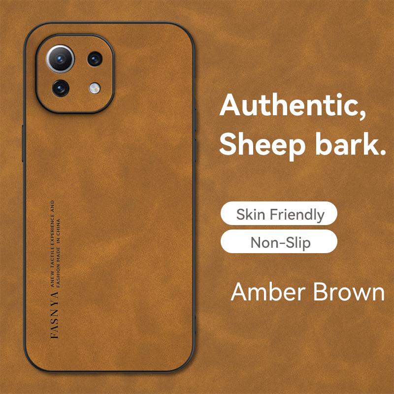 For Xiaomi 11 Lite Sheepskin Leather Soft Case for Xiaomi 11T Xiaomi 11Ultra Camera Lens Protective Matte Cover