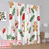 2pcs,2D plane printing Curtains Christmas Candies Ornaments Trees (4) Polyester (without rod) All Seasons for Living Room &
