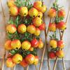 4Pcs Artificial Fruit Vegetable Garland Wall Hanging Fake Banana Strawberry Pumpkin Tomato Cucumber Chili String Farmhouse Kitchen Decoration