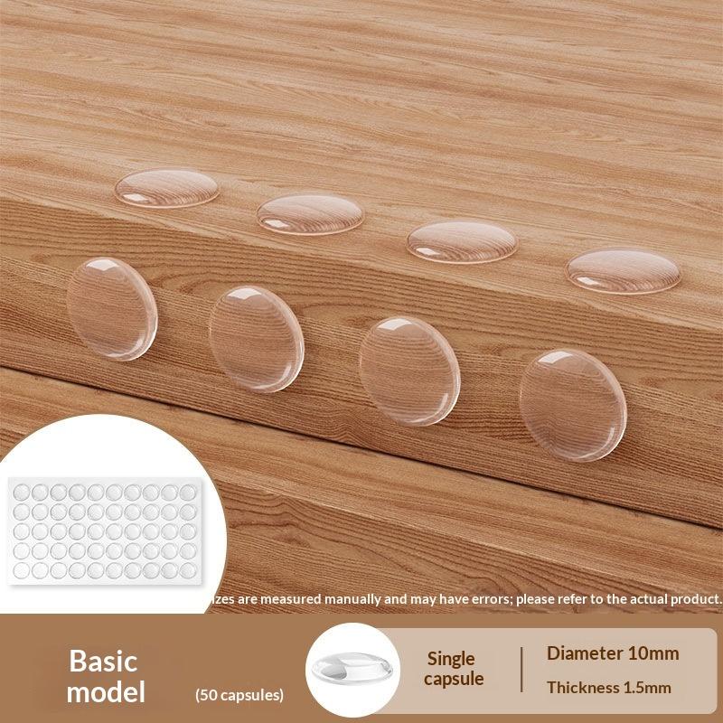 50Pcs Silicone Door Stopper Handle Bumpers Stickers Adhesive Anti-Collision Furniture Refrigerator Door Cabinet Protective Pads