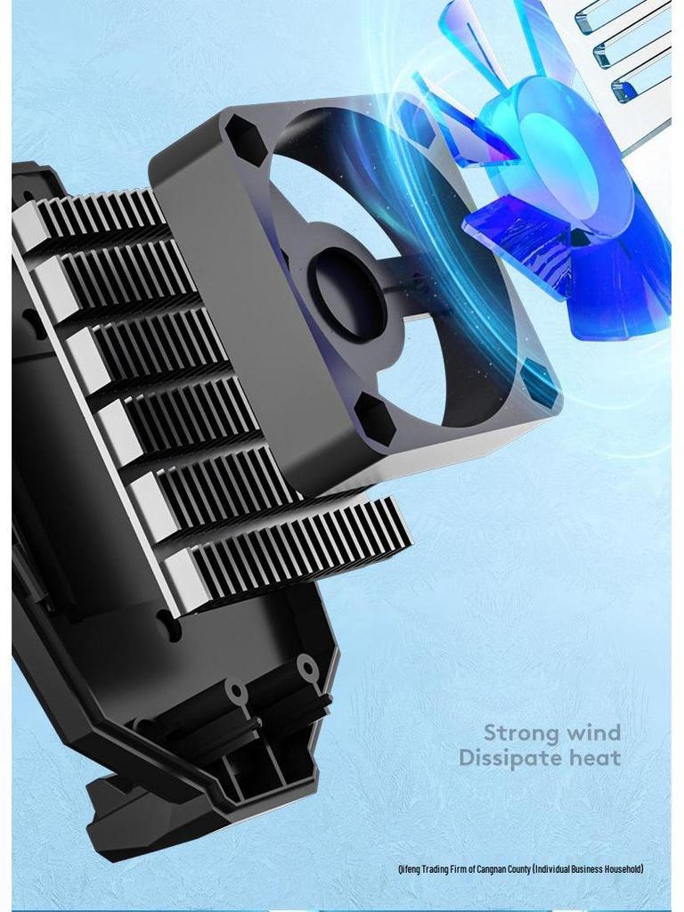 Desktop Semiconductor Dual-Core Mobile Phone Cooler Stand with Large Area Cooling and Fan