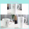 Mug tendance en céramique blanche pour café ou lait avec couvercle et cuillère