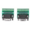 DB9 Male Female Connector Adapter Screw Terminal 9 Pin 9 Hole Conversion Board for RS232 RS485