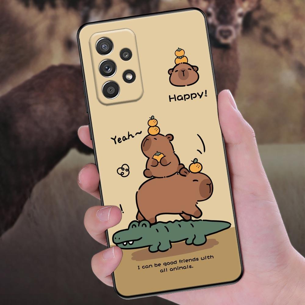Capybara Niedliche Handyhülle Für Samsung Galaxy A57 A56 A37 A55 A36 A26 A54 A52 A35 A34 A25 A17 A16 A15 A07 A06 Weiche Silikonhülle