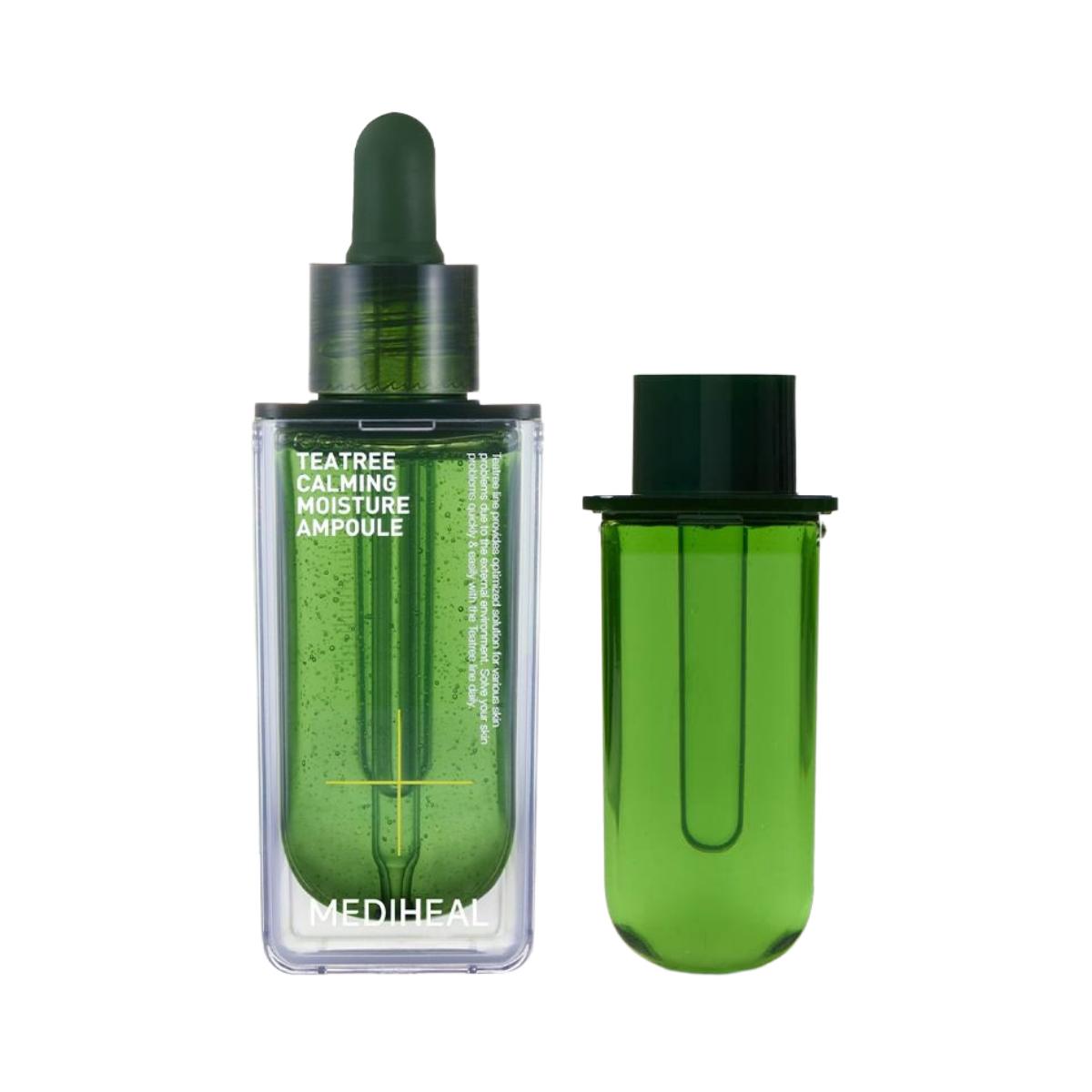 MEDIHEAL Teatree Calming Moisture Ampoule 50ml + 50ml Refill Set Hydrating Soothing Facial Serum