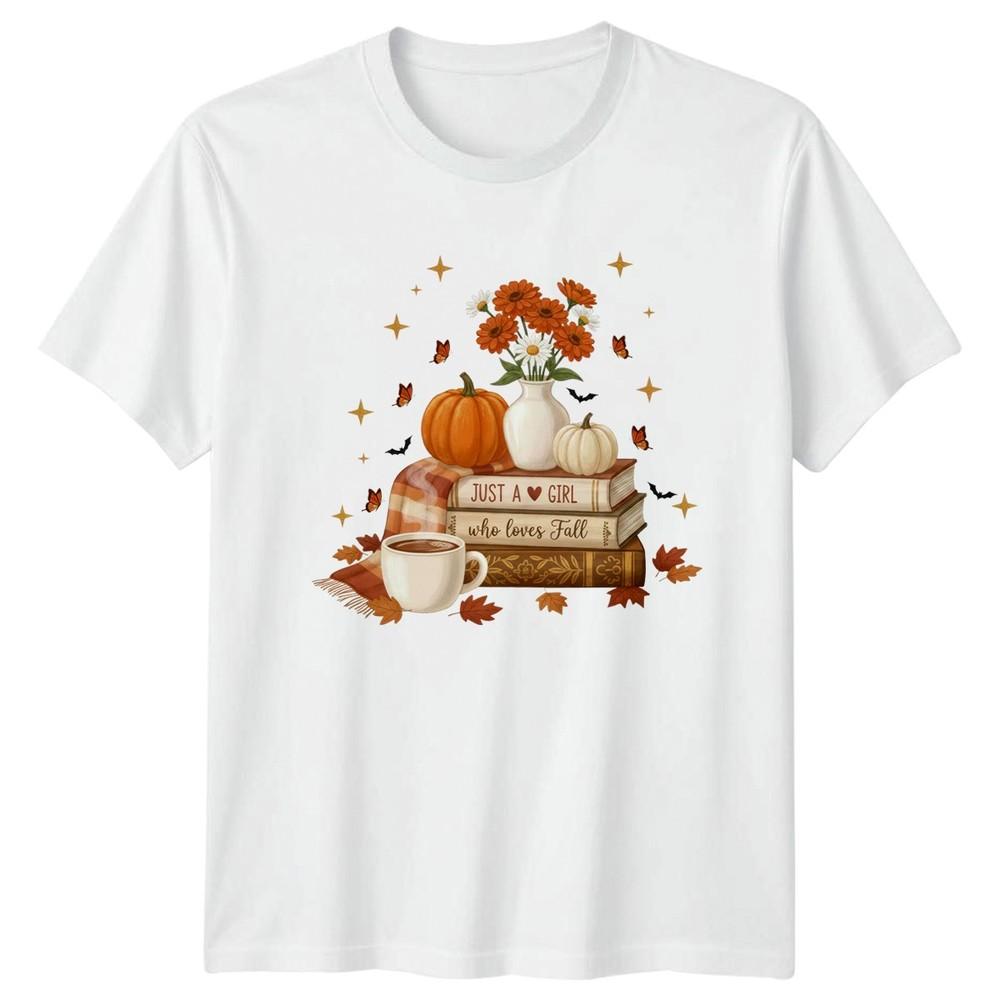 Just A Heart Girl Who Loves Unisexs TShirt Fall Aesthetic Autumn S