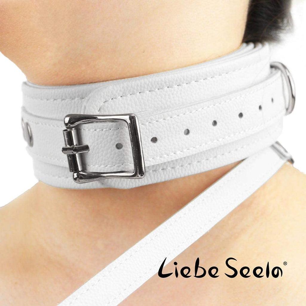 Liebe Seele SM Goods Cosplay Restraints High Quality Cosplay X Silver Metal Collar, Handcuffs, Set, (White Fittings)