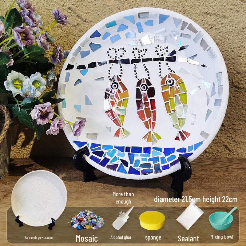 DIY Mosaic Plate Kit: Team Building, Children's Gifts, Parent-Child Educational Decor, Ornaments & Toys.