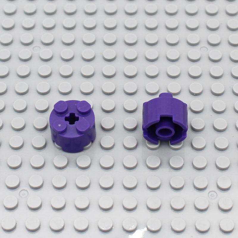 100 ks Kompatibilní s Moc 3941 Kostka Kulatá 2x2 s Otvorem pro Osu Stavebnice Vzdělávací Skládací Částice