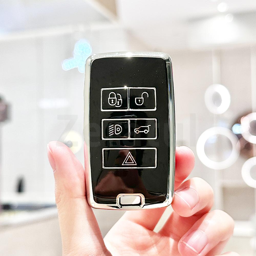 Tpu Shell Fob Car Remote Key Case Cover For Land Rover Velar Evoque Range Rover Sport Freelander2 Discovery Jaguar Xf Xj Xjl Xe